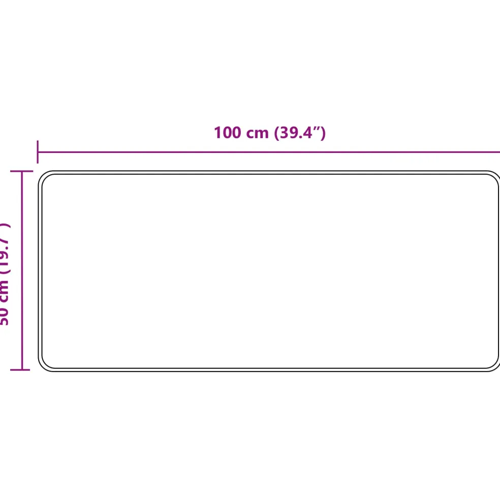 vidaXL Vloerkleedloper MARSA Beige 50 x 100 cm Polyester en PVC
