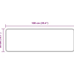 vidaXL Vloerkleedloper MARSA Crèmekleurig 50 x 100 cm Polyester en PVC