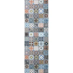 vidaXL Vloerkleedloper ORIZ 1150 gsm Blauw 100% polyestervilt