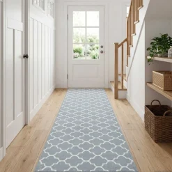 vidaXL Vloerkleedloper ORIZ 1150 gsm Grijs en Wit 100% polyestervilt