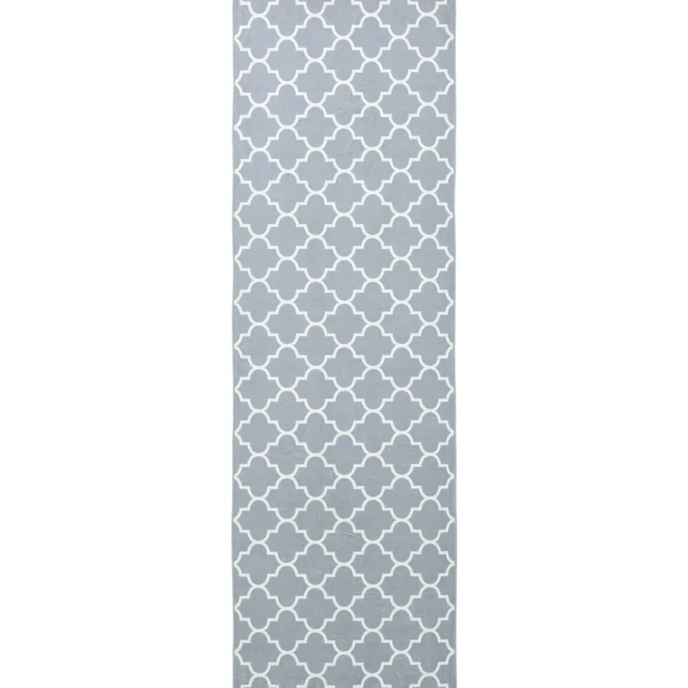 vidaXL Vloerkleedloper ORIZ 1150 gsm Grijs en Wit 100% polyestervilt