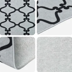 vidaXL Vloerkleedloper ORIZ 1150 gsm Zwart gaaspatroon
