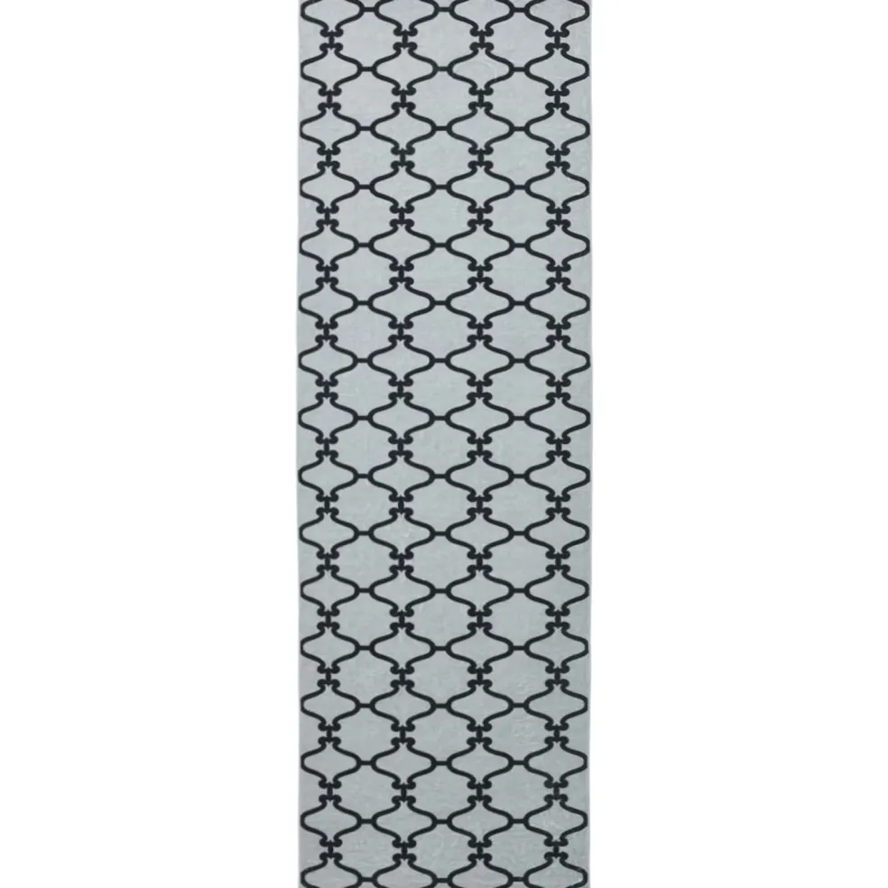 vidaXL Vloerkleedloper ORIZ 1150 gsm Zwart gaaspatroon