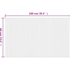 vidaXL Vloerkleed rechthoekig 60x100 cm bamboe grijs