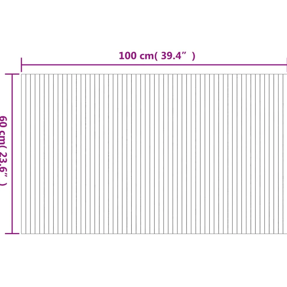 vidaXL Vloerkleed rechthoekig 60x100 cm bamboe grijs