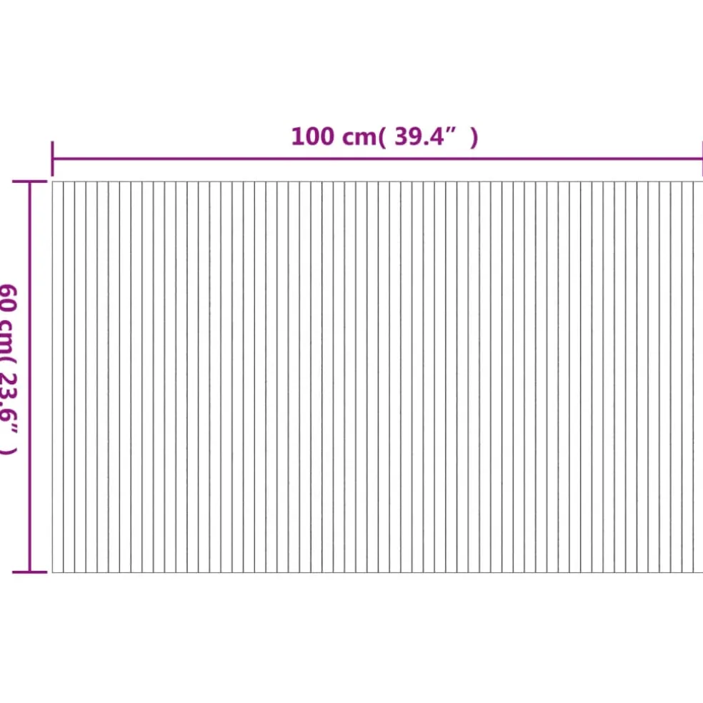 vidaXL Vloerkleed rechthoekig 60x100 cm bamboe lichtnaturel