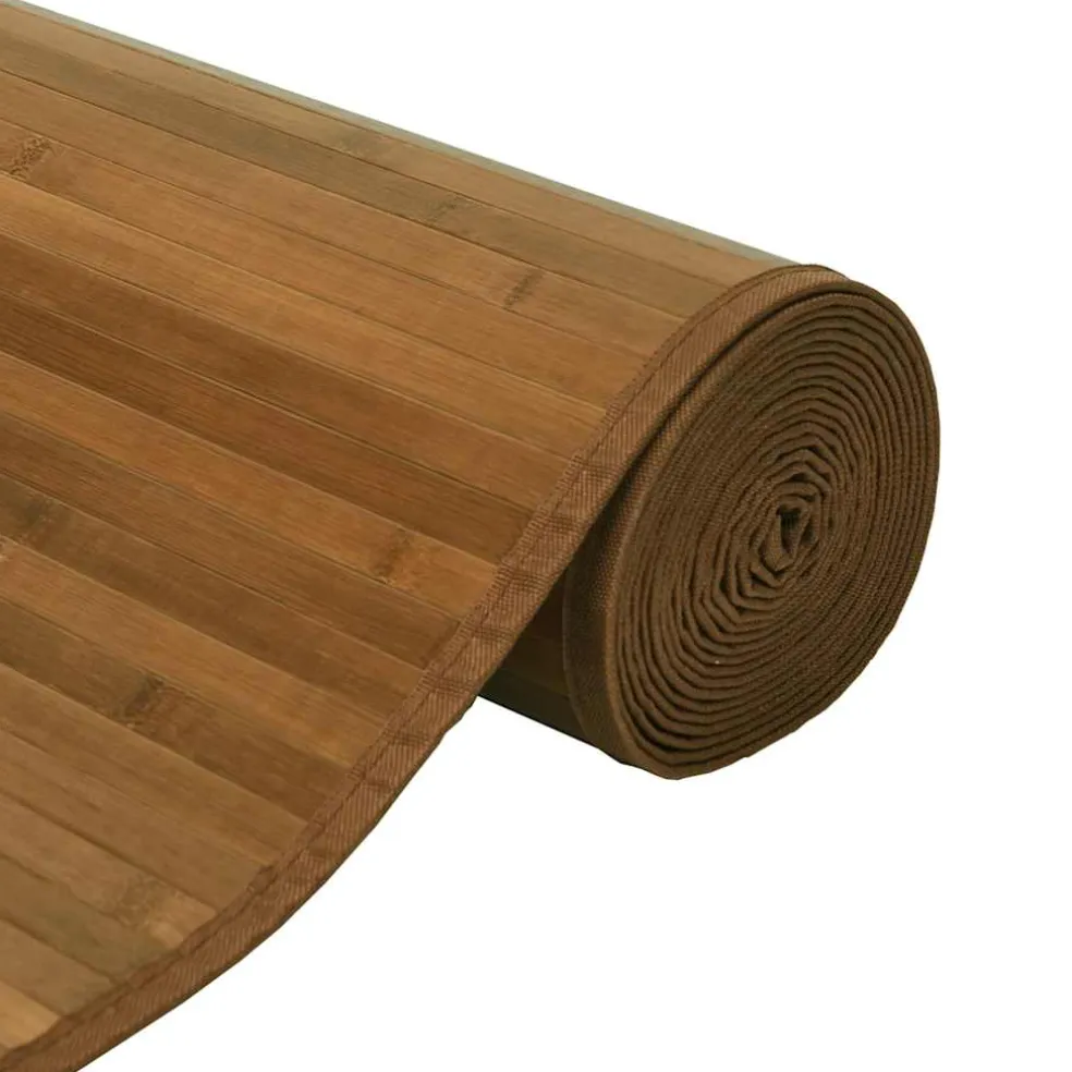 vidaXL Vloerkleed rechthoekig 60x100 cm bamboe bruin