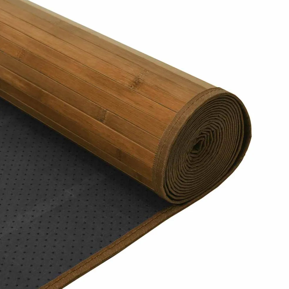 vidaXL Vloerkleed rechthoekig 60x100 cm bamboe bruin
