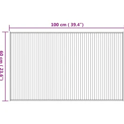vidaXL Vloerkleed rechthoekig 60x100 cm bamboe naturel