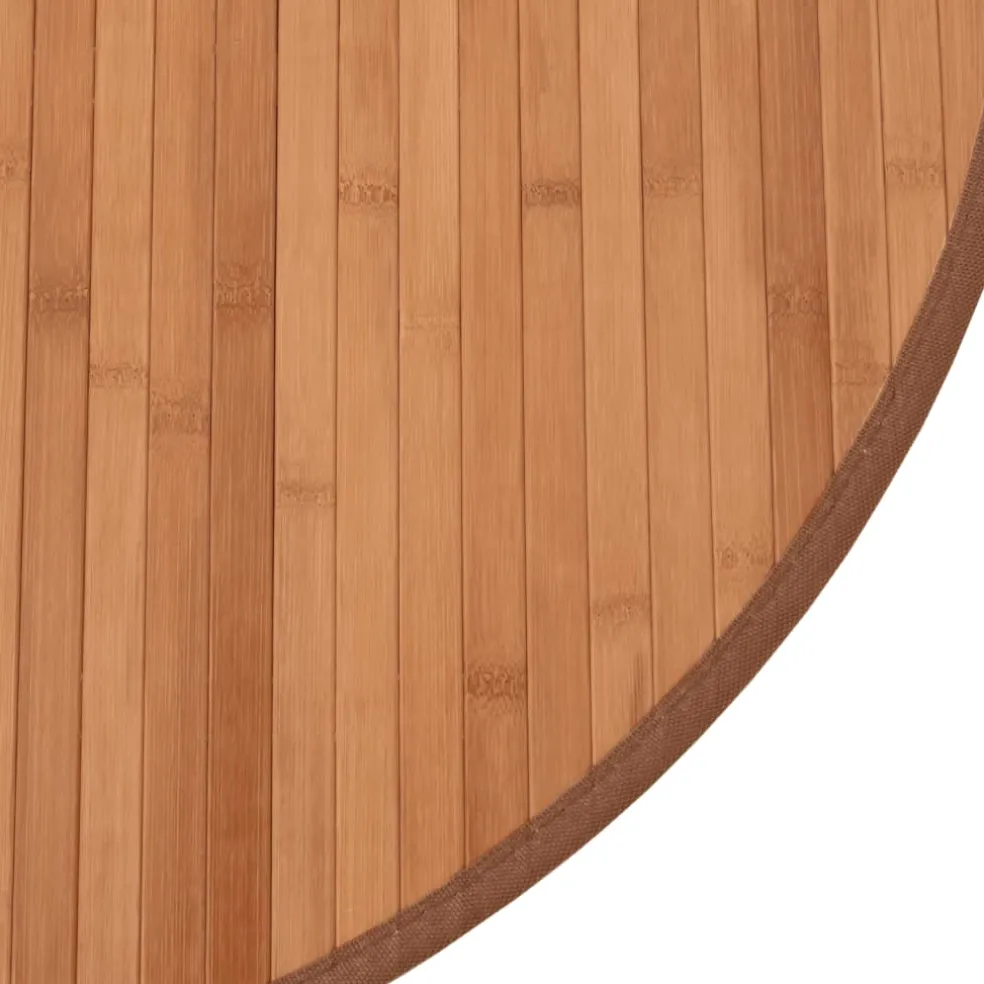 vidaXL Vloerkleed rond 60 cm bamboe naturel