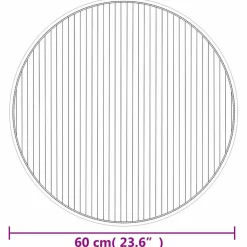 vidaXL Vloerkleed rond 60 cm bamboe lichtnaturel