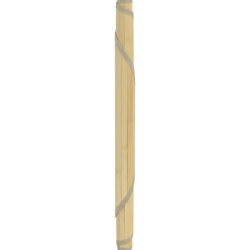 vidaXL Vloerkleed rond 60 cm bamboe lichtnaturel