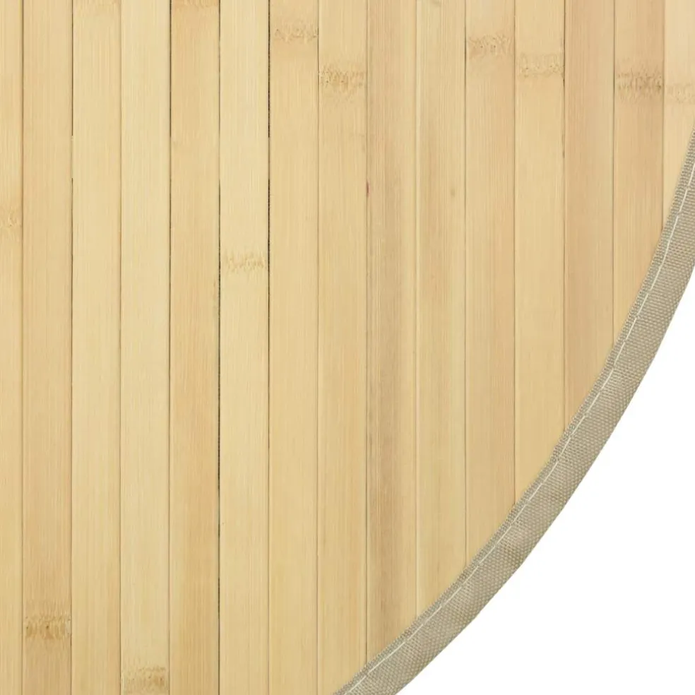 vidaXL Vloerkleed rond 60 cm bamboe lichtnaturel