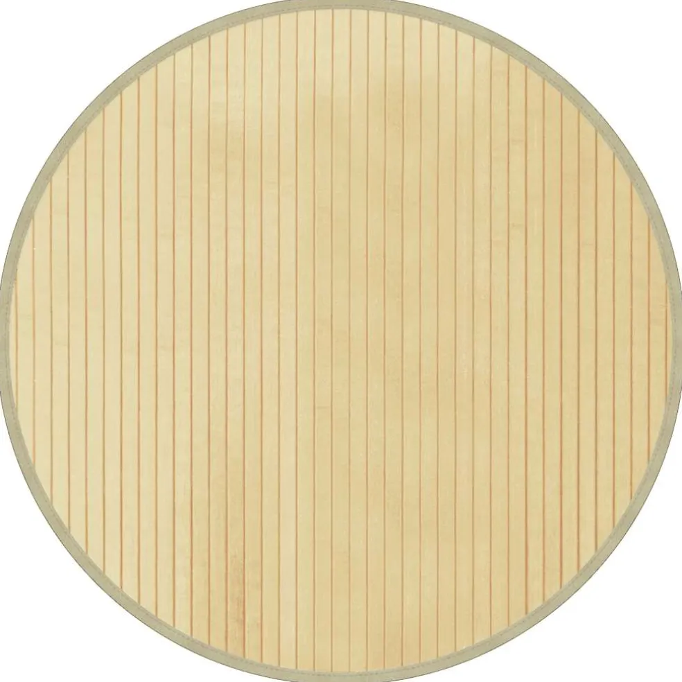 vidaXL Vloerkleed rond 60 cm bamboe lichtnaturel