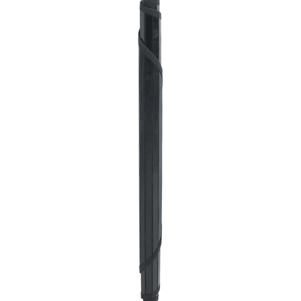 vidaXL Vloerkleed rond 60 cm bamboe zwart