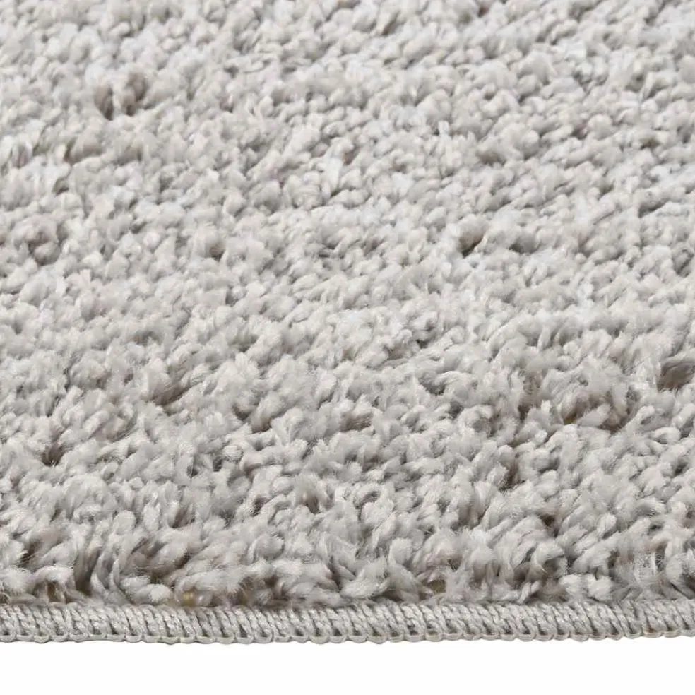 vidaXL Vloerkleed shaggy anti-slip 80x150 cm lichtgrijs
