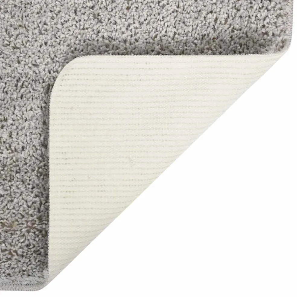 vidaXL Vloerkleed shaggy anti-slip 80x150 cm lichtgrijs