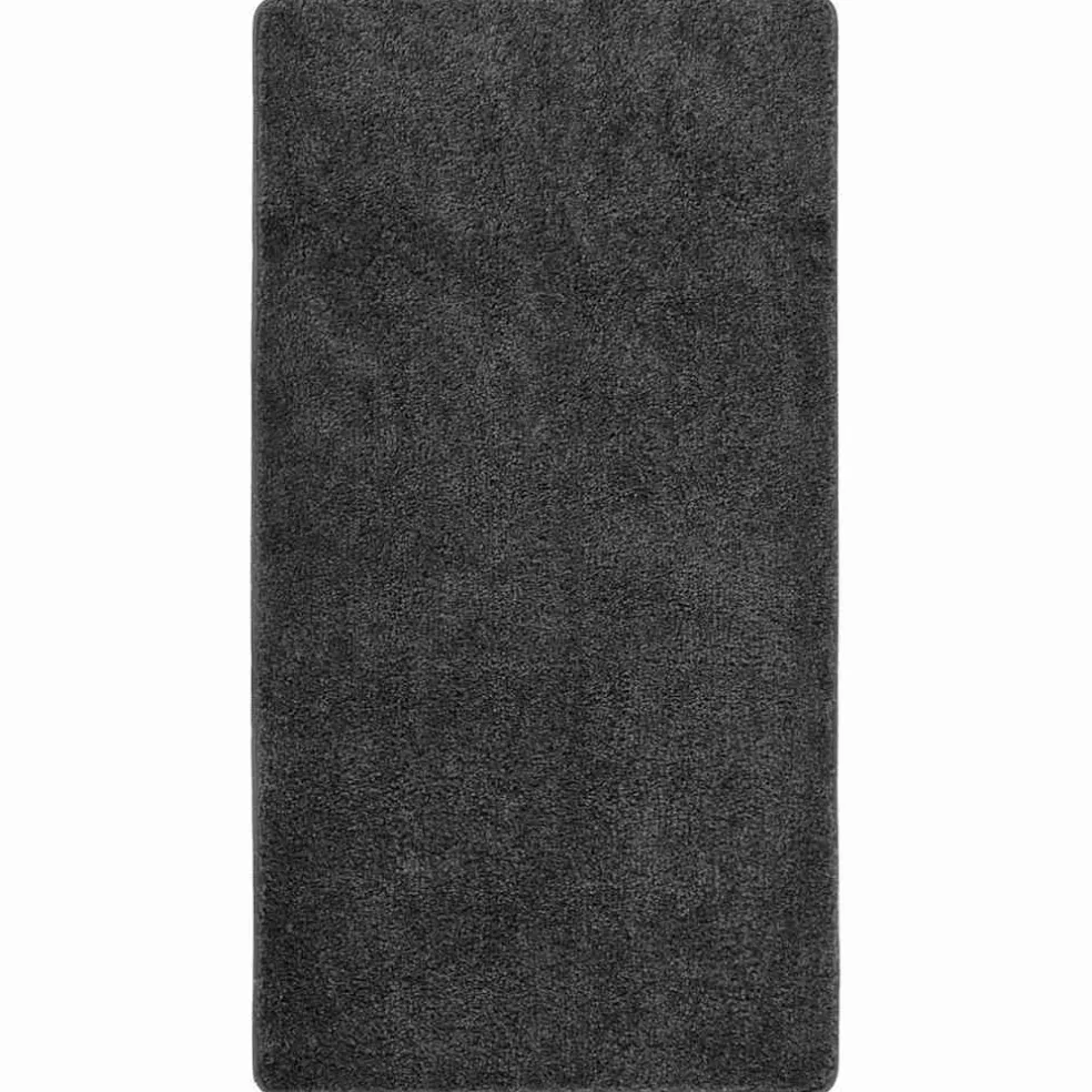 vidaXL Vloerkleed shaggy anti-slip 80x150 cm donkergrijs