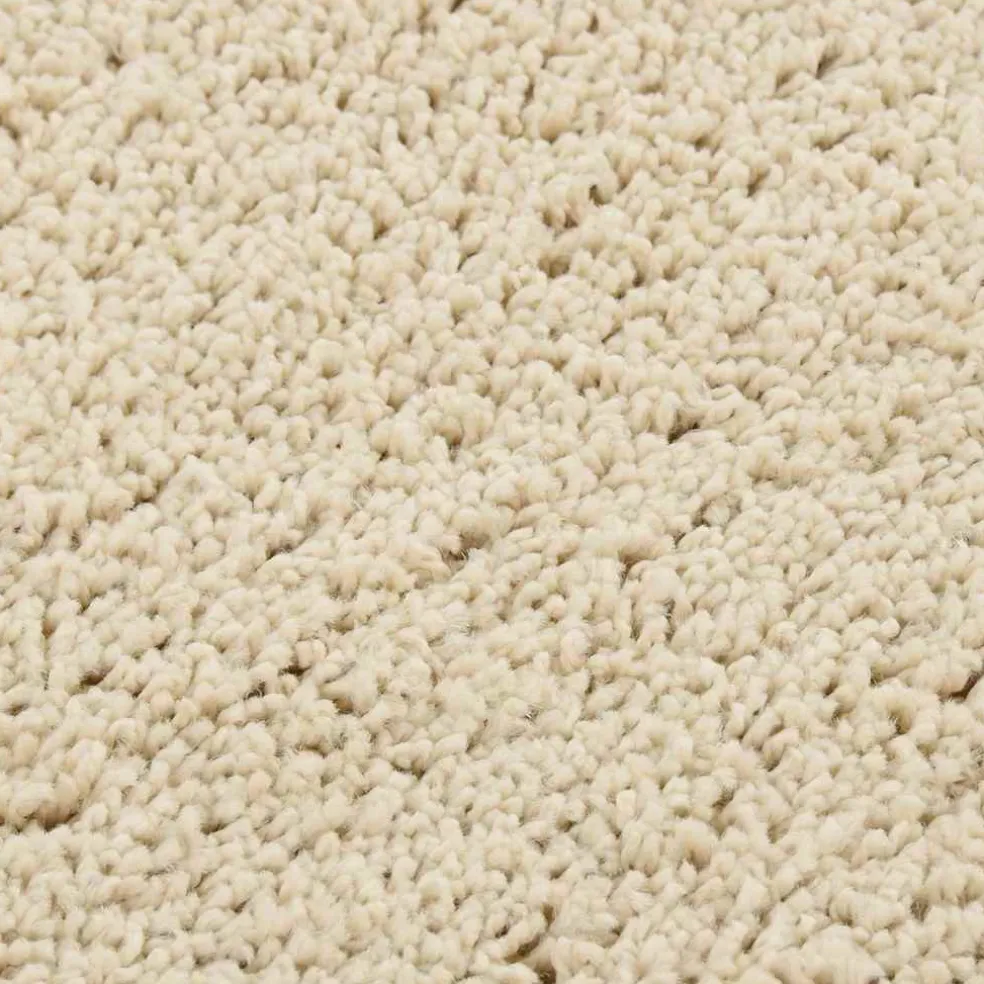 vidaXL Vloerkleed shaggy anti-slip 80x150cm crèmekleurig