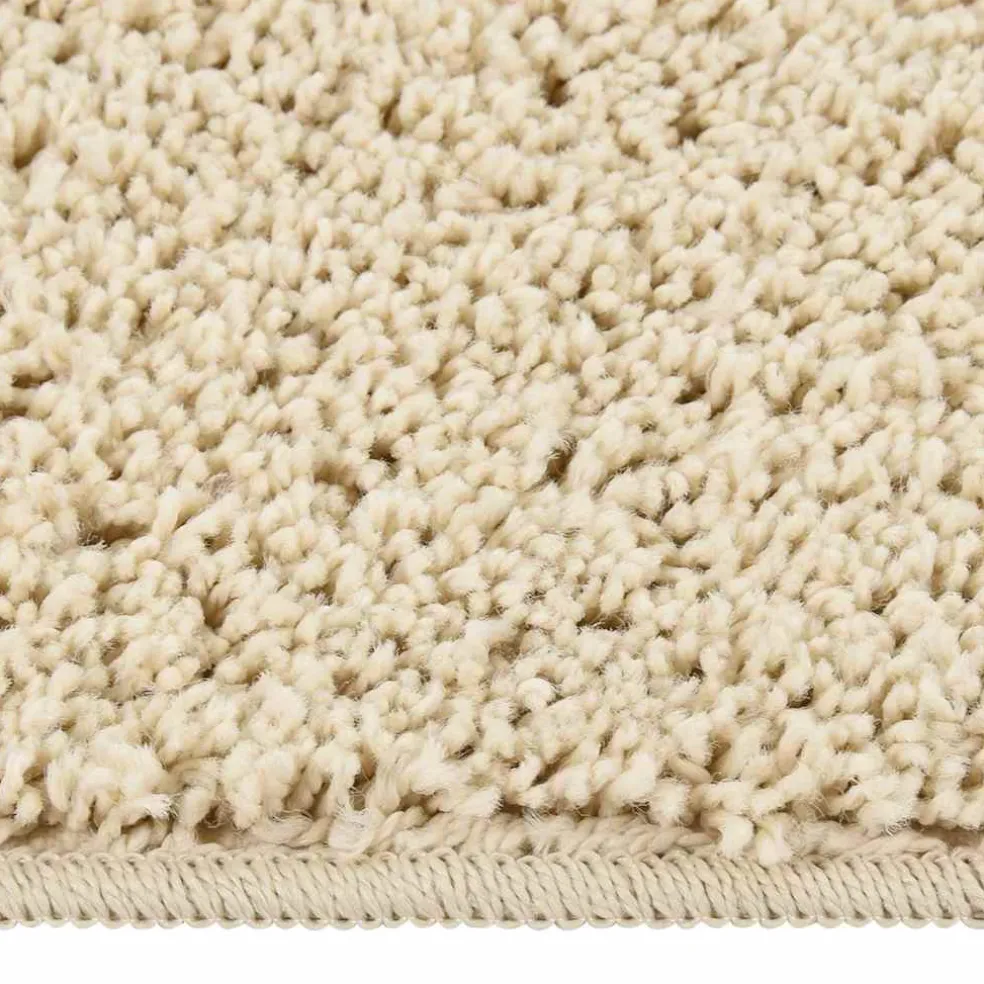 vidaXL Vloerkleed shaggy anti-slip 80x150cm crèmekleurig