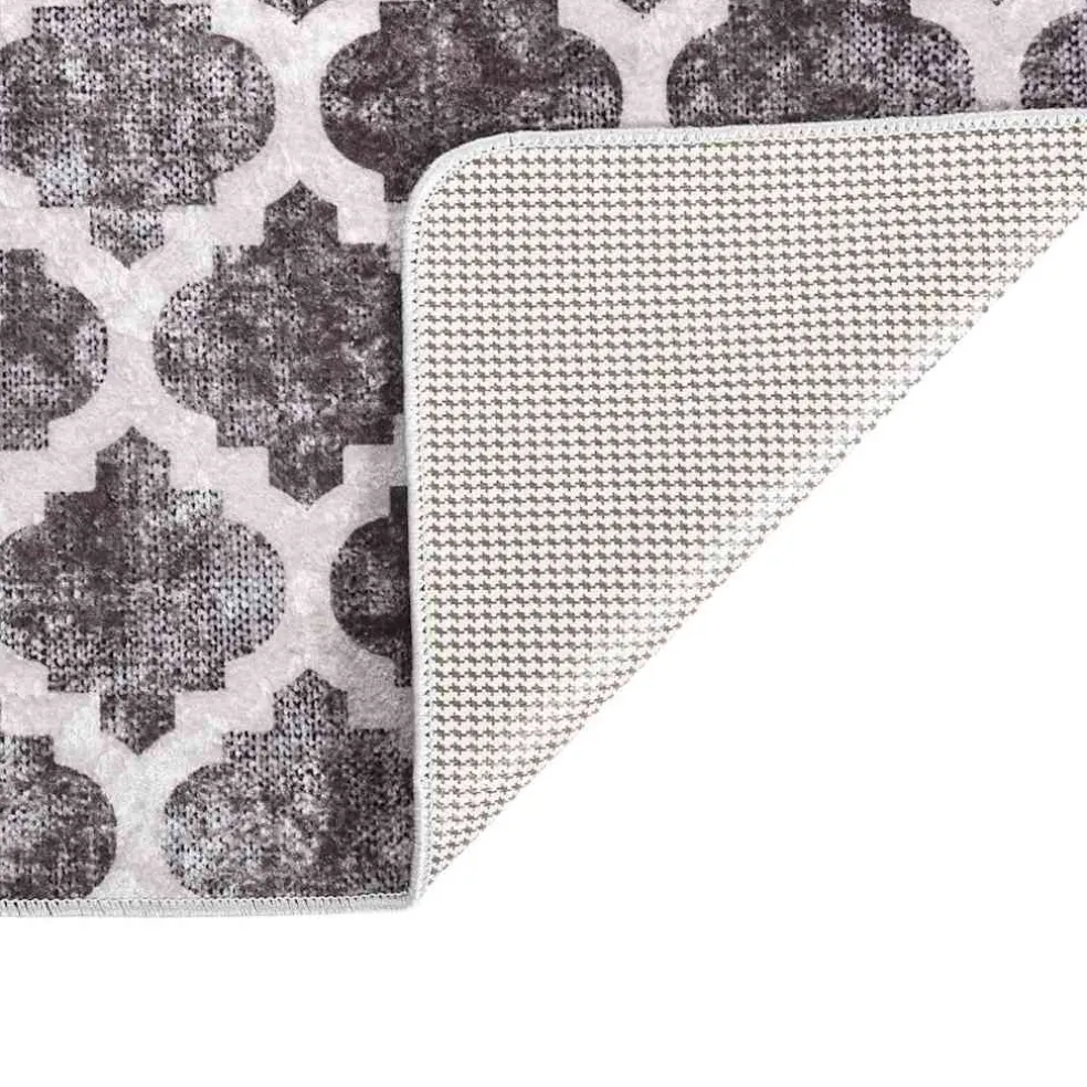 vidaXL Vloerkleed wasbaar anti-slip 80x150 cm meerkleurig