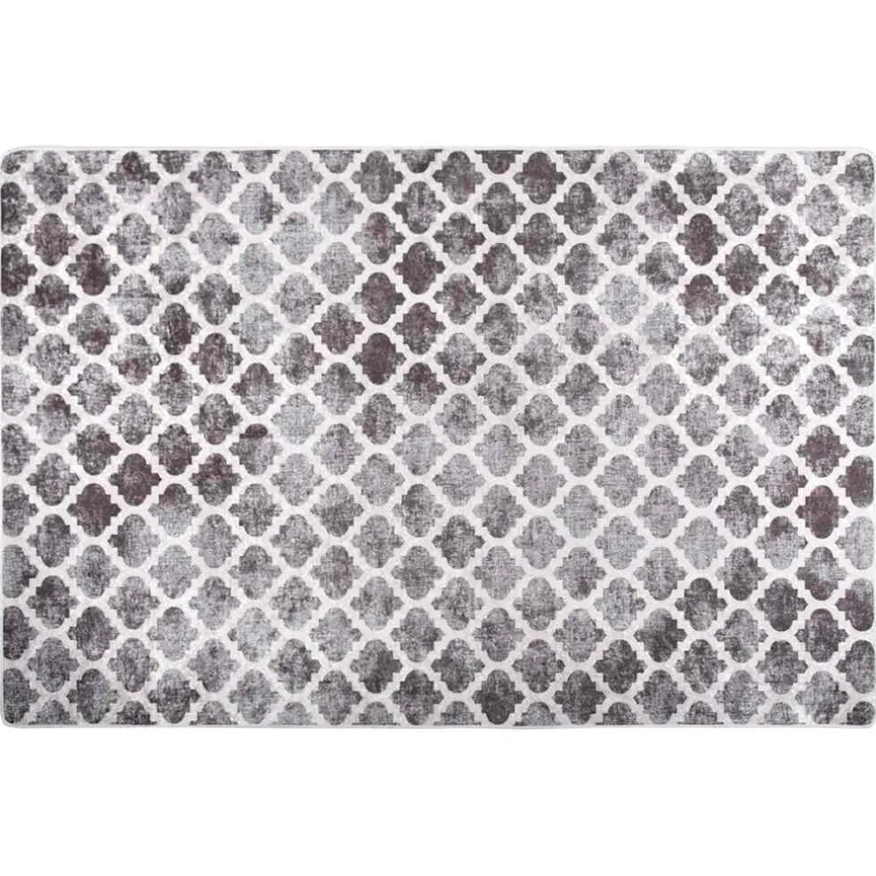 vidaXL Vloerkleed wasbaar anti-slip 80x150 cm meerkleurig