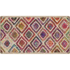 vidaXL Vloerkleed wasbaar 80x150 cm meerkleurig