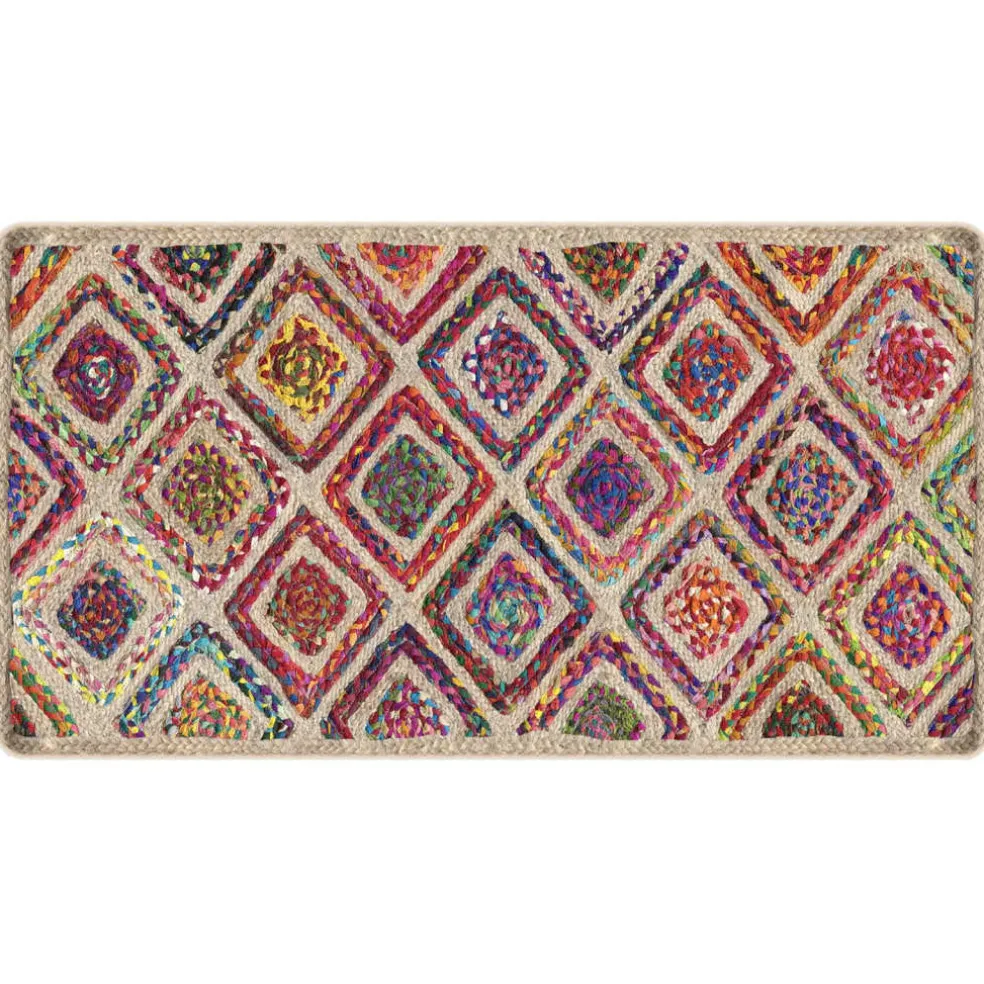 vidaXL Vloerkleed wasbaar 80x150 cm meerkleurig
