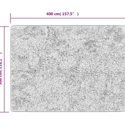 vidaXL Vloerkleed wasbaar 400x300 cm zwart en goudkleurig