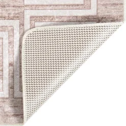vidaXL Vloerkleed wasbaar 80x150 cm beige