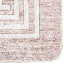 vidaXL Vloerkleed wasbaar 80x150 cm beige