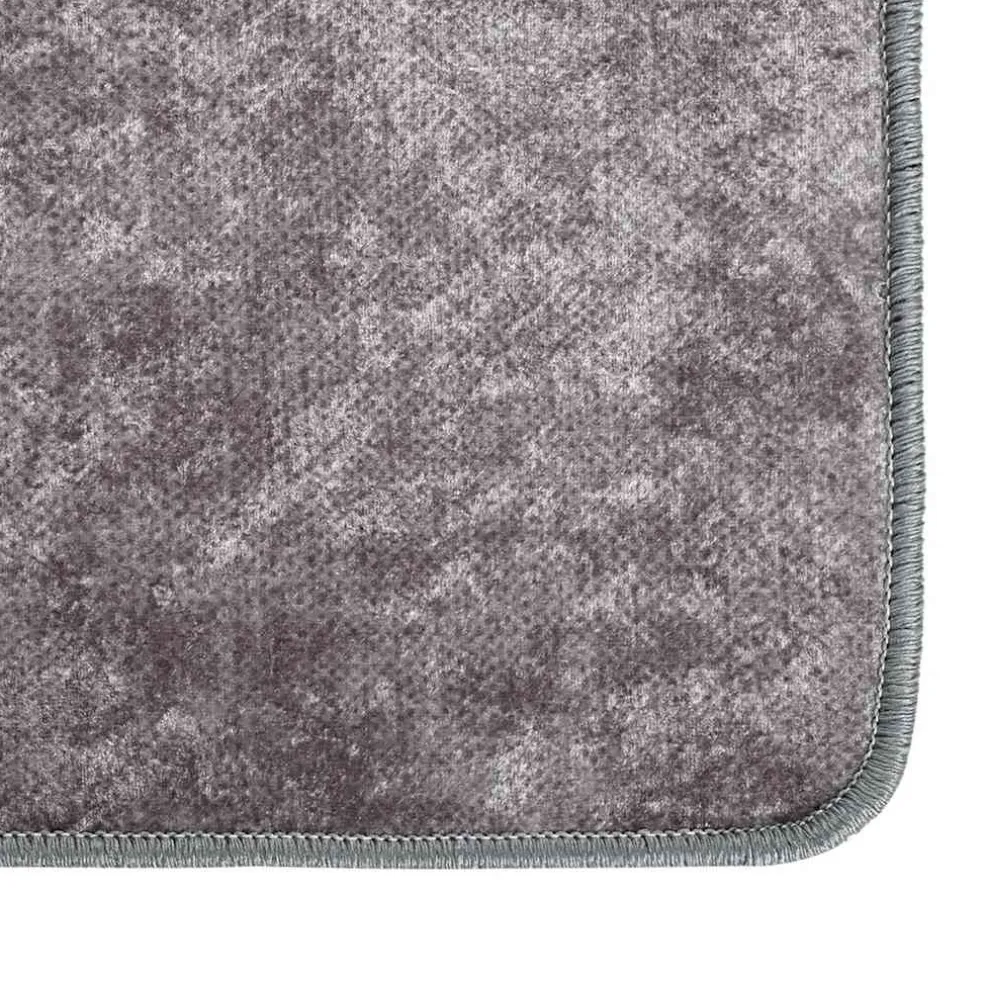 vidaXL Vloerkleed wasbaar 400x300 cm grijs