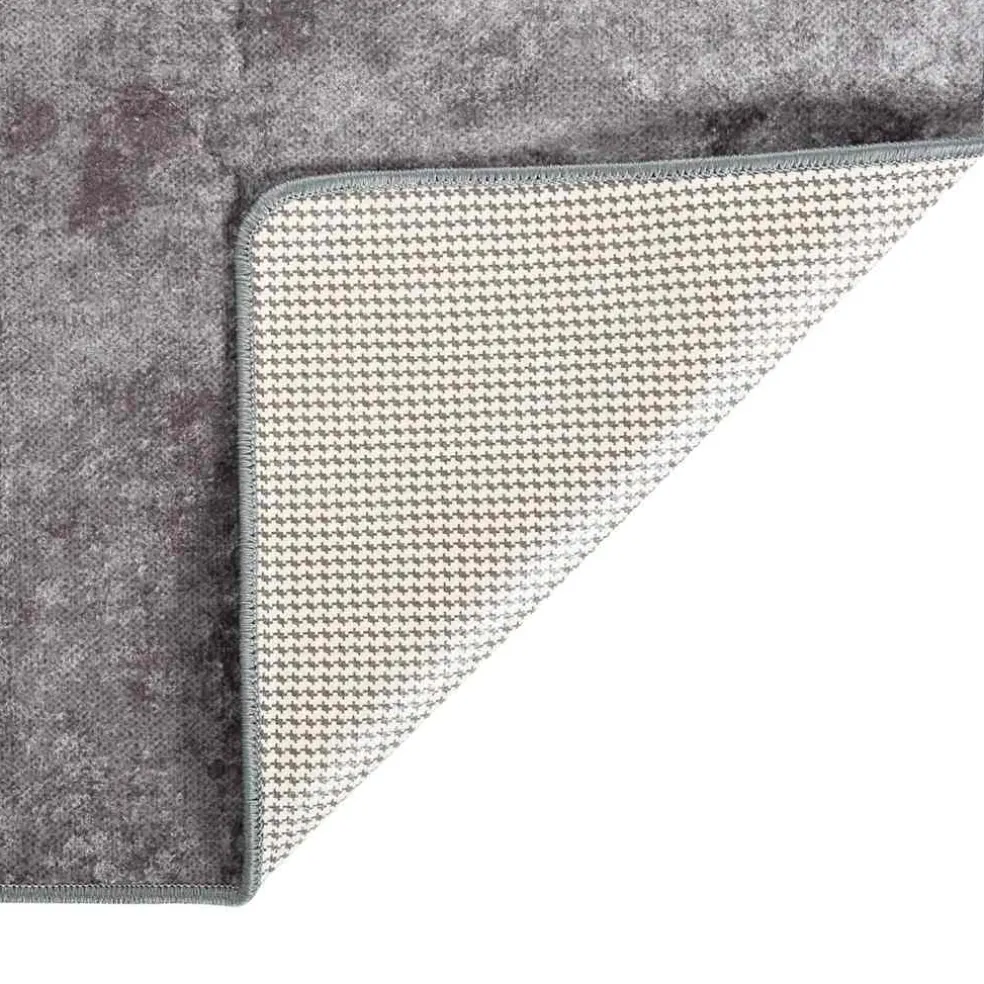 vidaXL Vloerkleed wasbaar 400x300 cm grijs