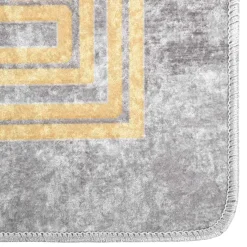 vidaXL Vloerkleed wasbaar 80x150 cm grijs