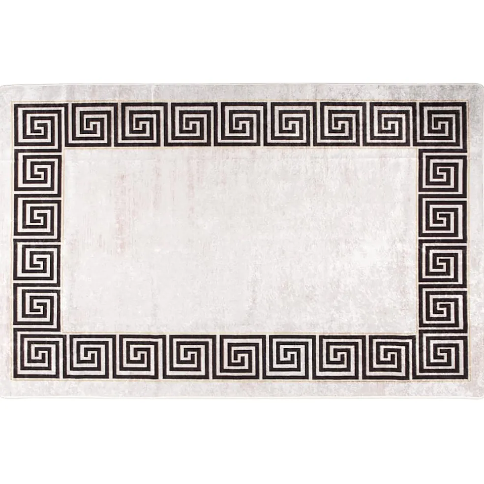 vidaXL Vloerkleed wasbaar 80x150 cm lichtbeige