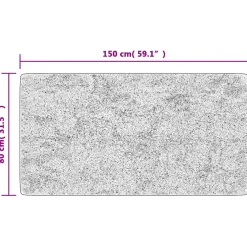 vidaXL Vloerkleed wasbaar 80x150 cm lichtbeige