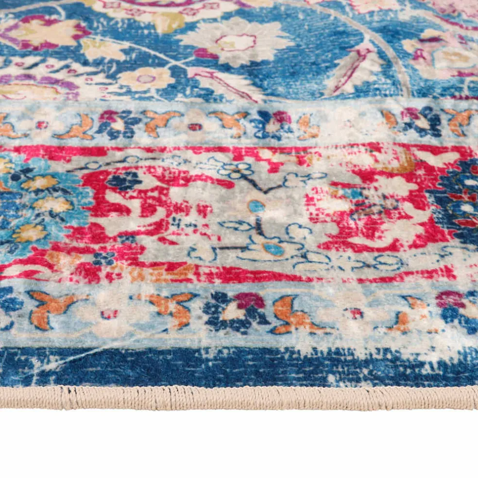 vidaXL Vloerkleed wasbaar 80x150 cm meerkleurig