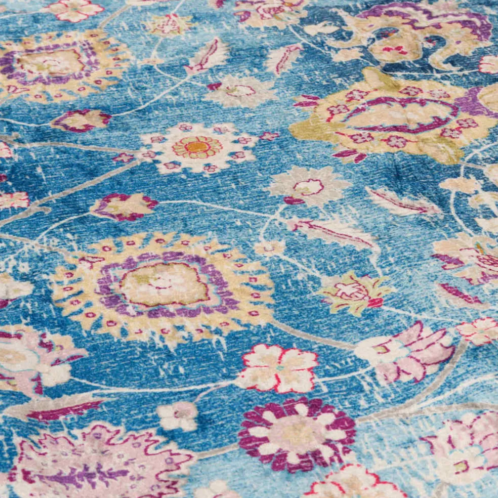 vidaXL Vloerkleed wasbaar 80x150 cm meerkleurig