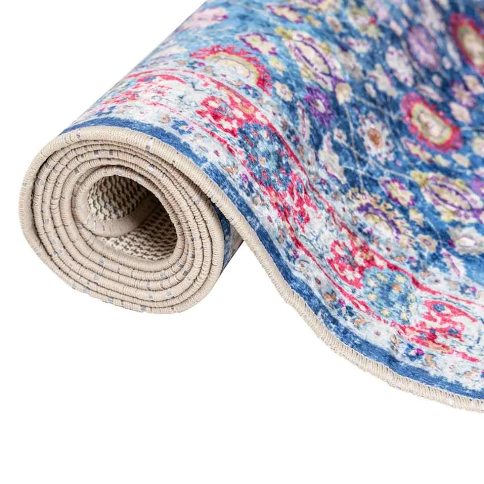 vidaXL Vloerkleed wasbaar 80x150 cm meerkleurig