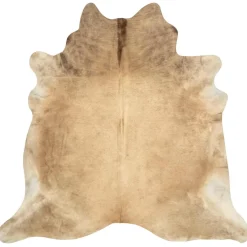 vidaXL Vloerkleed 150x170 cm echte runderhuid beige
