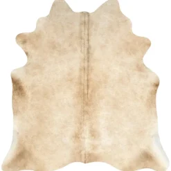 vidaXL Vloerkleed 150x170 cm echte runderhuid beige