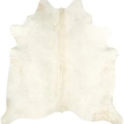 vidaXL Vloerkleed 150x170 cm echte runderhuid beige