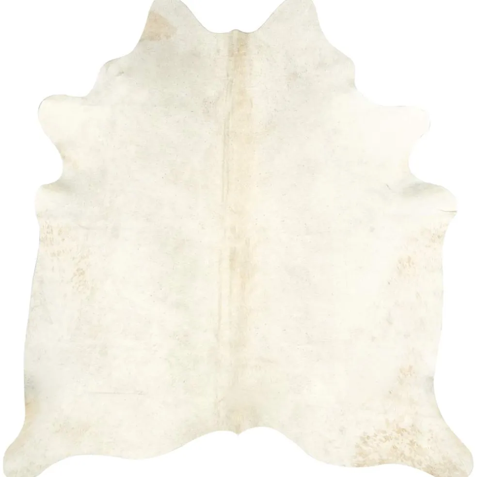 vidaXL Vloerkleed 150x170 cm echte runderhuid beige