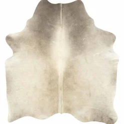 vidaXL Vloerkleed 150x170 cm echte runderhuid beige