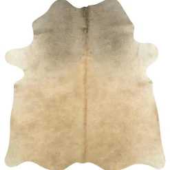 vidaXL Vloerkleed 150x170 cm echte runderhuid beige