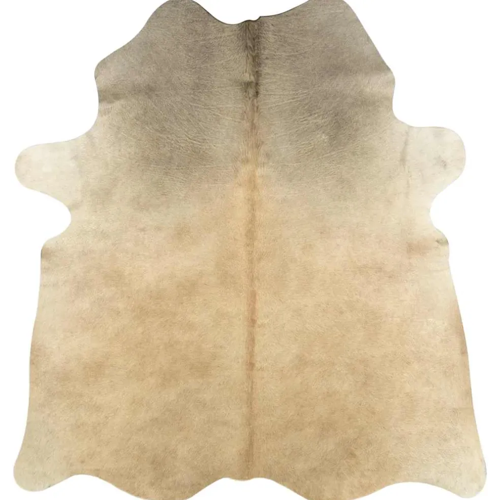 vidaXL Vloerkleed 150x170 cm echte runderhuid beige