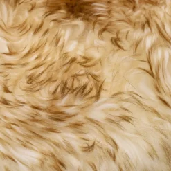 vidaXL Vloerkleed 60x90 cm schapenvacht gemêleerd bruin