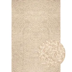 vidaXL Vloerkleed ZIZUR beige binnen en buiten 140x200 cm jute look