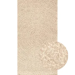 vidaXL Vloerkleed ZIZUR beige binnen en buiten 60x110 cm jute look