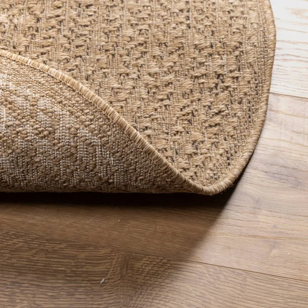 vidaXL Vloerkleed ZIZUR binnen en buiten 90 cm jute look